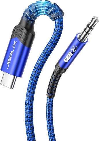 JSAUX USB C to 3.5mm Audio Aux Jack Spring Cable【2 Pack 5ft】| Stretch Out and Draw Back Freely | USB Type C to 3.5 mm Headphone Stereo Coiled Cord Car Compatible with Galaxy S8 to S23,iPad Pro,Pixel in Saudi Arabia