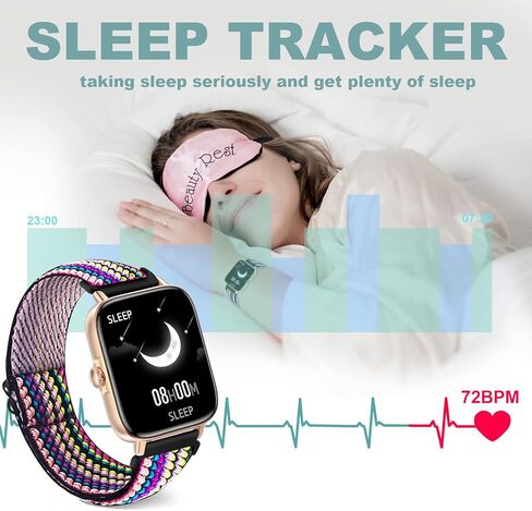 Smart Watch 1.7'' Full Touch Screen Call Answer/Dial Fitness Tracker Smartwatch for Android iOS IP67 Waterproof Fitness Watch Heart Rate Monitor Blood Oxygen Activity Trackers for Men Women1 in Kuwait