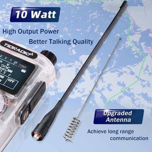 TIDRADIO TD-H8 Ham Radio 10Watt Handheld Dual Band Two-Way Radio with APP Bluetooth Wireless Programming Module with 2500mAh Battery Rechargeable 1.77inch Large Color Screen(2nd Generation) in Saudi Arabia