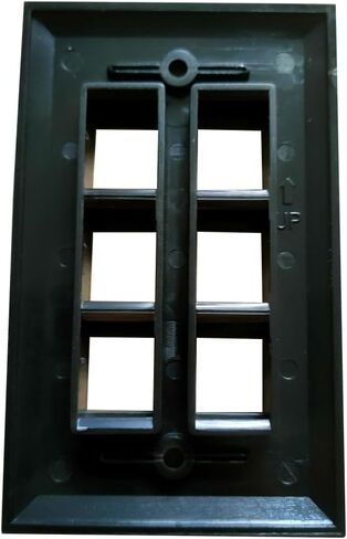 BUPLDET 4 Port Keystone Wall Plate Black with Smooth Face - Keystone Jack Wallplate for CAT7/CAT6/CAT6a/CAT5e Modular Connector (2-Pack) in Kuwait