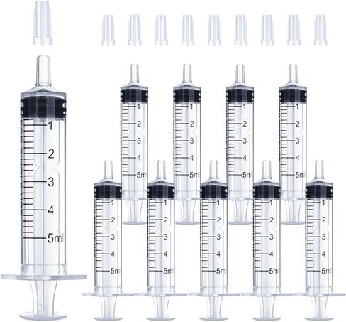 5ml Syringe for Liquid, Oral, Scientific Labs, Measurement, Dispensing, with Cap- 3 Pack 5ml Syringes in Kuwait