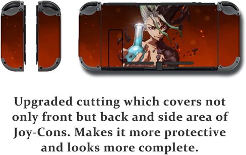 GilGames Vinyl Game Skin Decals Cover for Nintendo Switch, Full Set Protector Wrap Stickers Protective Faceplate Console Dock in Kuwait