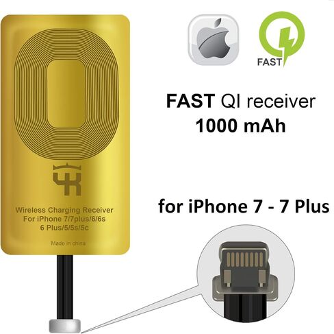 2000 mah QI Wireless Charging Adapter for Samsung A14 A34 A54 M54 A51 - Type C Wireless Charging Adapter USB-c - Fast Qi Wireless Receiver Type C - Qi Wireless Charger Adapter in Saudi Arabia