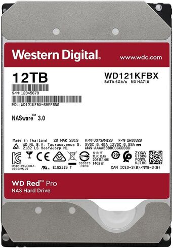 Western Digital 14TB WD Red Pro NAS Internal Hard Drive HDD - 7200 RPM, SATA 6 Gb/s, CMR, 512 MB Cache, 3.5" -WD142KFGX in Saudi Arabia