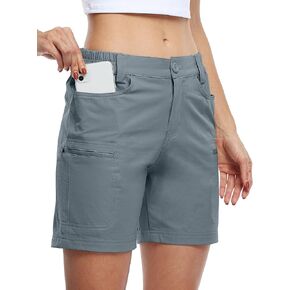 Willit Women's Hiking Cargo Shorts Stretch Golf Active Shorts Outdoor Summer Shorts with Pockets Water Resistant