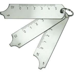 RIVERWELD 7piece Fillet Weld Set Gage Rl Gauge Depth Gauges Welding Inspection Test Ulnar Metric & Inch