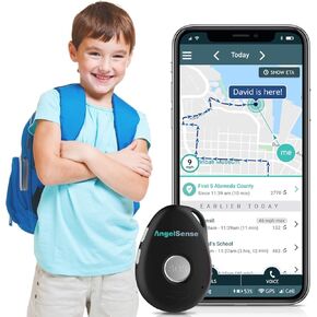 AngelSense Personal GPS Tracker for Kids, Teen, Autism, Special Needs, Elderly, Dementia - 2-Way Auto-Answer Speakerphone & SOS Button - School Bus Tracking - Easy-to-Use App