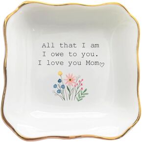 BAT TRANG Mother of the bride gift all that I am I owe to you jewelry dish gift for mother of the bride mothers day ring dish mom ceramic jewelry dish Wedding gift