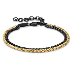 Gold Chain Bracelet For Men, Mens Jewelry, Rope Cuff Plated Bracelet For Men, Thin Minimalist Men's Link Bracelet, Fits 7"-8" Wrist Size