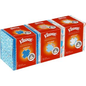 Kleenex Professional Facial Tissue Cube for Business (21286), White, 3 Boxes/Bundle