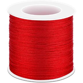 Black Nylon String, Anezus 0.8mm Nylon Thread Chinese Knotting Cord Tarred Twine Outdoor String for Braided Bracelets, Beading, Necklaces, Macrame Craft, Wind Chime, Blinds, Jewelry Making in Saudi Arabia