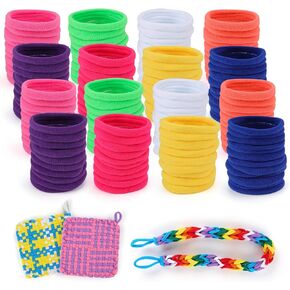 PREBOX Weaving Loom Kit Toys for Kids and Adults, Potholder Loops Crafts for Girls Ages 6 7 8 9 10 11 12, 7" Pot Holder Loom Knitting Kits and Gifts for Kids and Beginners, Make 6 Masterpieces