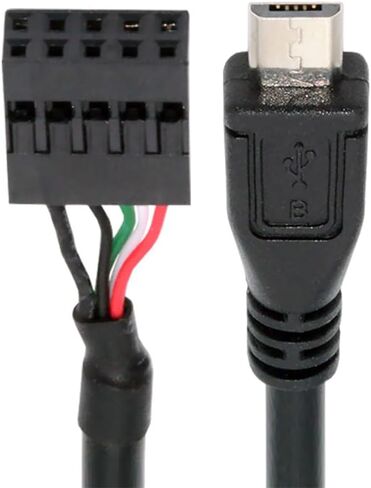 Cablecc Dual USB 3.1 Front Panel Socket Key-A Type-E to USB 2.0 Type-A & 9Pin 10Pin Mainboard Header Male Cable Extension Adapter in Kuwait
