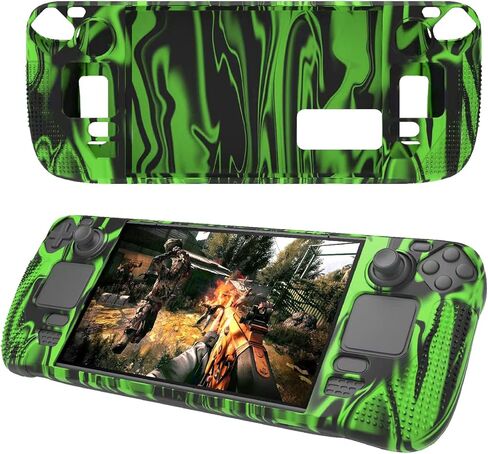General Fantasy Steam Deck Silicone Grip Case, Full Body Protective Steam Deck Silicone Skin - Camouflage Blue in Kuwait