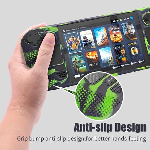 General Fantasy Steam Deck Silicone Grip Case, Full Body Protective Steam Deck Silicone Skin - Camouflage Blue in Kuwait
