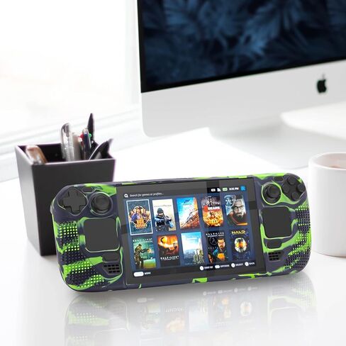 General Fantasy Steam Deck Silicone Grip Case, Full Body Protective Steam Deck Silicone Skin - Camouflage Blue in Kuwait
