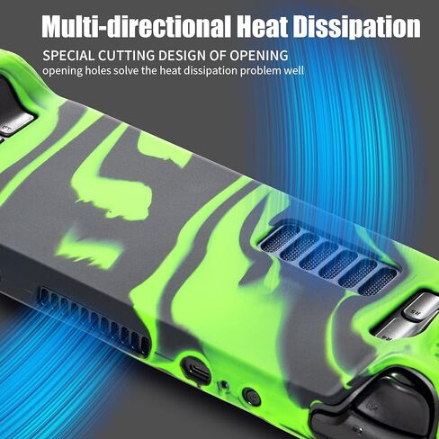 General Fantasy Steam Deck Silicone Grip Case, Full Body Protective Steam Deck Silicone Skin - Camouflage Blue in Kuwait