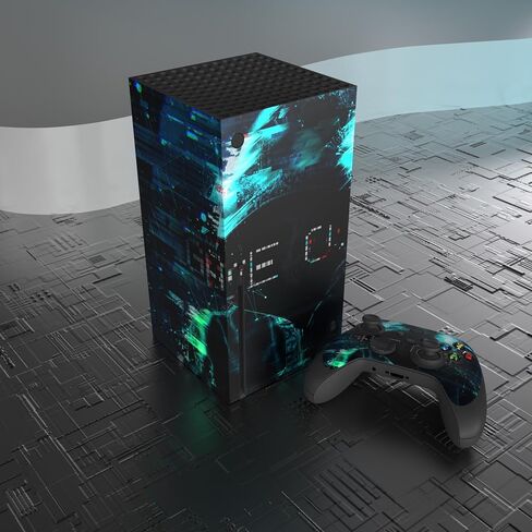 PlayVital Game Over Hacker Custom Vinyl Skins for Xbox Series X, Wrap Decal Cover Stickers for Xbox Series X Console Controller in Saudi Arabia