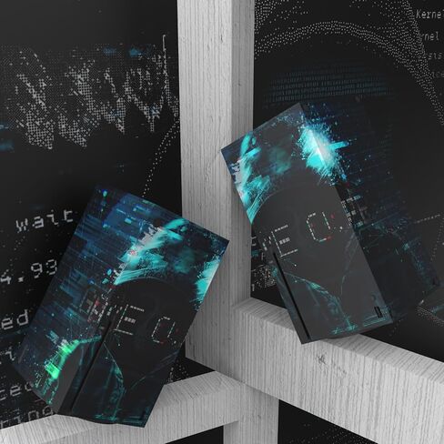 PlayVital Game Over Hacker Custom Vinyl Skins for Xbox Series X, Wrap Decal Cover Stickers for Xbox Series X Console Controller in Saudi Arabia