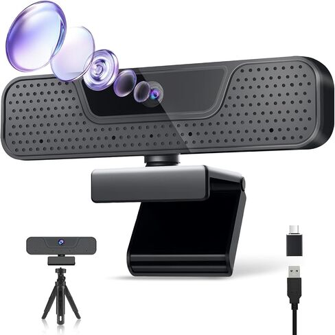 كاميرا ويب HD 1080P، كاميرا ويب للكمبيوتر بمنفذ USB مع ميكروفون، كاميرا لابتوب سطح المكتب فل اتش دي، كاميرا ويب فيديو 110 درجة، كاميرا ويب بث احترافي للتسجيل والمكالمات والمؤتمرات والالعاب in Kuwait