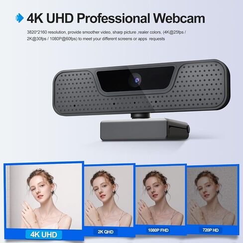 كاميرا ويب HD 1080P، كاميرا ويب للكمبيوتر بمنفذ USB مع ميكروفون، كاميرا لابتوب سطح المكتب فل اتش دي، كاميرا ويب فيديو 110 درجة، كاميرا ويب بث احترافي للتسجيل والمكالمات والمؤتمرات والالعاب in Kuwait