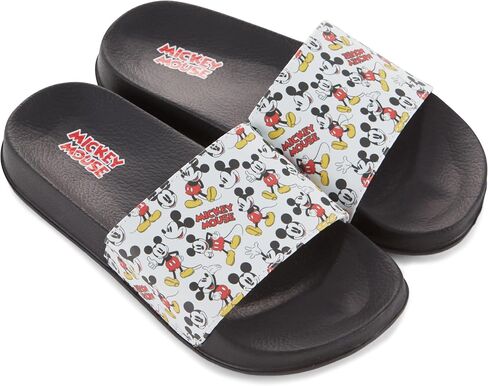 Disney Ladies Minnie and Mickey Slides - Ladies Classic Mickey and Minnie Mouse Slide Sandals Mickey & Minnie Mouse Slip On Slides in Kuwait