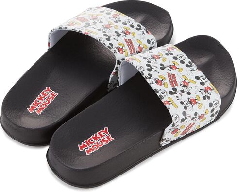 Disney Ladies Minnie and Mickey Slides - Ladies Classic Mickey and Minnie Mouse Slide Sandals Mickey & Minnie Mouse Slip On Slides in Kuwait