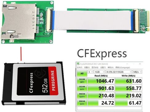 NFHK Type-B CF-Express to NVMe 2230 M.2 M-Key CH SN530 SSD Adapter CFE for Xbox Series X&S PCIe4.0 Expansion Memory Card in Kuwait