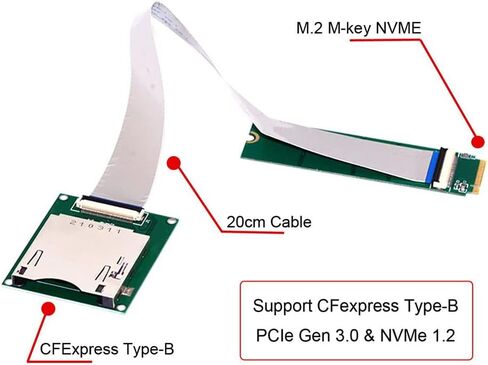 NFHK Type-B CF-Express to NVMe 2230 M.2 M-Key CH SN530 SSD Adapter CFE for Xbox Series X&S PCIe4.0 Expansion Memory Card in Kuwait