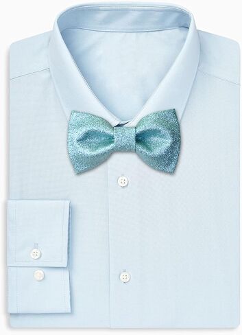 Men's Plain Color Pre-tied Bow Tie and Pocket Square Set | Glitter Sparkling for Formal Wedding Party Christmas | CK Bow (Brown) in Saudi Arabia