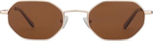 ZENOTTIC Small Octagonal Polarized Sunglasses for Women Men Hippie Metal Frame Retro Rectangle Sun Glasses in Saudi Arabia