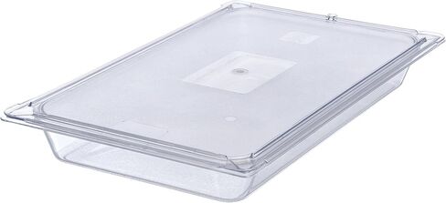 منتجات Carlisle FoodService 10211U07 StorPlus غطاء وعاء الطعام ذو الحجم الكامل من البولي كربونات بمقبض عالمي، شفاف in Saudi Arabia