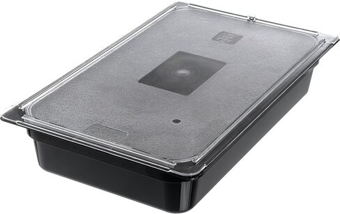 منتجات Carlisle FoodService 10211U07 StorPlus غطاء وعاء الطعام ذو الحجم الكامل من البولي كربونات بمقبض عالمي، شفاف in Saudi Arabia