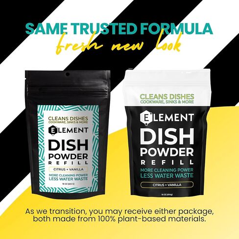 ELEMENT | Dish Powder | 10 OZ | Citrus + Vanilla in Kuwait