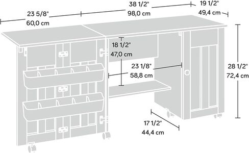 Sauder 414873 Sewing & Craft Cart, Soft White Finish in Kuwait