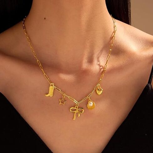 Starfish Earrings Gold Starfish Necklace Beach Jewelry Set Summer Stuff Vacation Outfits for Women 2024 in Kuwait