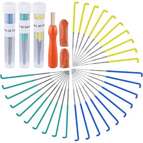 Mayboos 35 Pcs Needle Felting Needles,Wool Felting Supplies with 4 Types Star,Twisted,Cone,Triangular Felting Needles Color Coded Wool Felting Needles Tool Kit with Needle Box