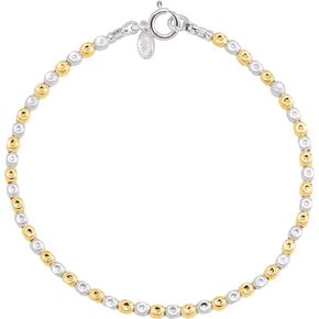 Silpada 'Lula' Beaded Bracelet in Sterling Silver & 18K Gold Plate, 7.5"