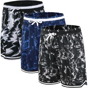 Mens Basketball Athletic Shorts with Zip Pockets Mesh Workout Active Performance Gym Shorts
