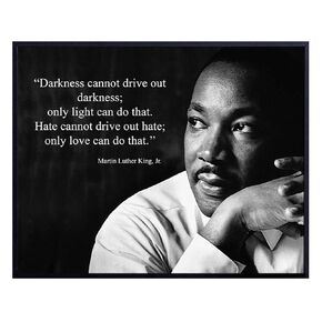 Martin Luther King Wall Art - LARGE 11x14 - MLK Quotes - African American Decor - Inspirational Quotes - Motivational Posters - Black History Classroom Decor - Uplifting Positive Gifts for Women, Men