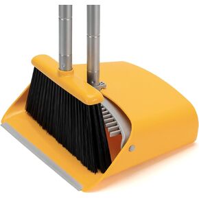 TreeLen Broom and Dustpan Set for Home,Upright Broom and Dustpan Combo Sweep Set