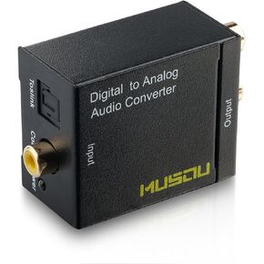 Musou Digital Optical Coax to Analog RCA Audio Converter Adapter