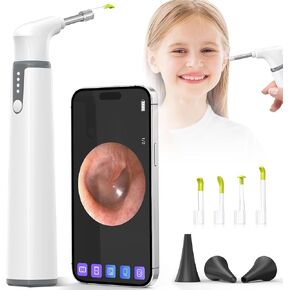 ScopeAround Otoscope with Ear Wax Removal Tool, 3.9mm Ultra-Thin WiFi Ear Scope Camera with 6 LED Lights, Ear Cleaning Camera with Temperature Control and Gyroscope, Compatible with Android and iPhone