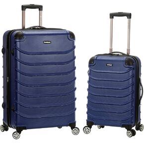 Rockland Speciale Hardside 2-Piece Expandable Spinner Luggage Set, Black, (20/28)