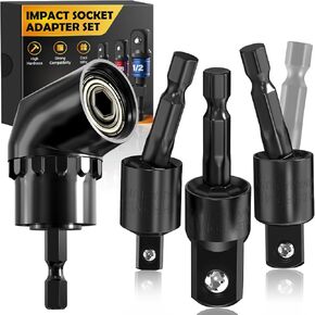 Impact Socket Adapter Set Tools Stocking Stuffers for Men Women Wife Husband Dad Mom Father Mother Teens Christmas Gifts Cool Gadgets 3-Piece 1/4 3/8 1/2" Socket Wrench Extension Drill Adapter Bit Set