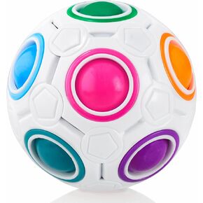 CUBIDI® Original Big Rainbow Puzzle Ball I Brain Teasers for Kids Ages 6-10 I for Boys and Girls 6+ Years I Ideal Travel Toy for Children | Fidget Puzzles for Adults