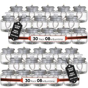 Tealight Fuel Cells Liquid Wax Oil Candles 8 Hour Burn Time (180)