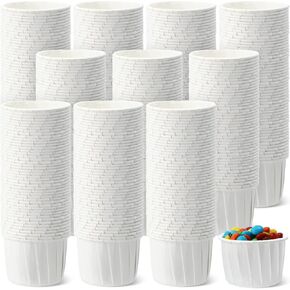 1200 Pack Paper Medicine Cups 1 oz Pill Cups Disposable 2 oz Treated Paper Souffle Portion Cups Condiment Cups Small Paper Ketchup Containers Sample Cups for Tasting, Pills, Food Dessert Serving