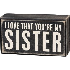 Primitives by Kathy 21713 Classic Hinged Box 4" x 4" x 2.75", You and I Are Sisters Always Remember in Saudi Arabia
