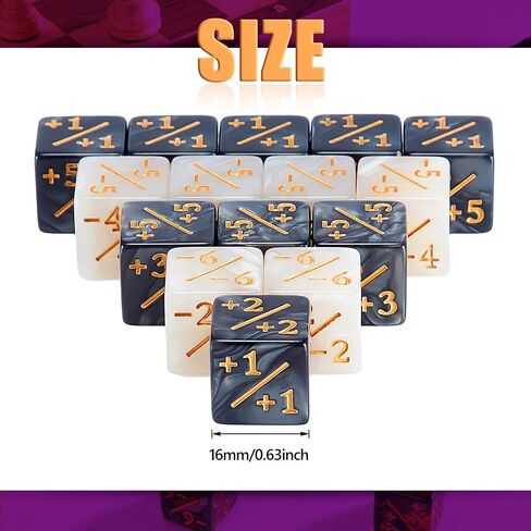 48 Pieces Dice Counters Token Dice D6 Dice Cube Loyalty Counter Dice Compatible with MTG, CCG, Card Gaming Accessory, 2 Styles in Saudi Arabia